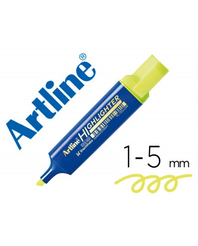 Rotulador artline fluorescente eks 600 amarillo punta biselada