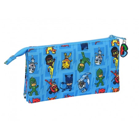 Bolso escolar portatodo safta triple pjmask 120x220x30 mm