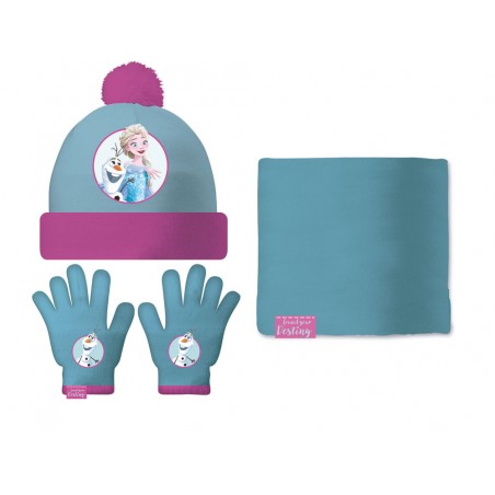 Set gorro guantes y buff infantil safta navidad frozen