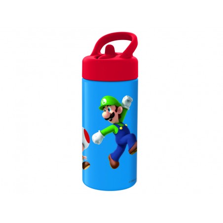 Botella escolar safta super mario botella 410 ml 74x64x178 mm