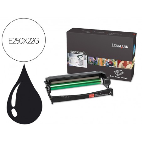 Tambor lexmark e250x22g e250 e350 e352 e450 negro 30000 paginas