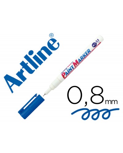 Rotulador artline marcador permanente ek 444 xf azul punta redonda 08 mm metal caucho y plastico