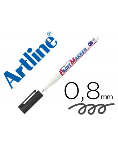 Rotulador artline marcador permanente ek 444 xf negro punta redonda 08 mm metal caucho y plastico