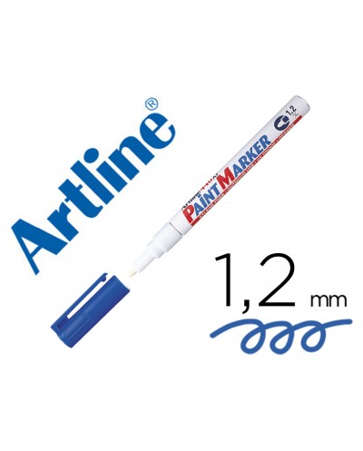 Rotulador artline marcador permanente ek 440 xf azul punta redonda 12 mm metal caucho y plastico