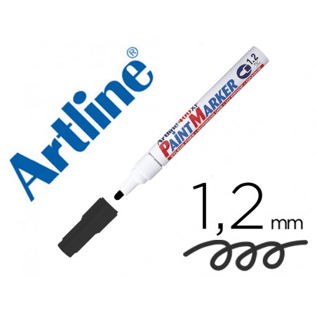 Rotulador artline marcador permanente ek 440 xf negro punta redonda 12 mm metal caucho y plastico