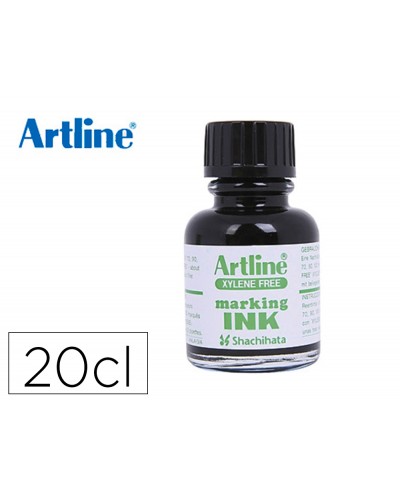 Tinta rotulador artline esk 20 negro frasco de 20 cc sin xileno