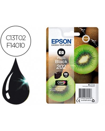 Ink jet epson 202 xp 6000 xp 6005 xp 6100 xp 6105 photo negro 400 pag