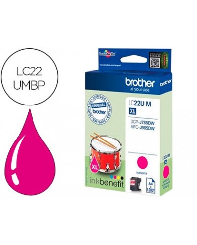 Ink jet brother lc22umbp xl dcp j785dw dcp j785dwxl mfc j985dw mfc j985dw magenta 1200 pag