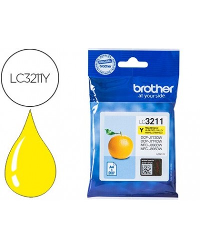 Ink jet brother lc3211y dcp j572 dcp j772 dcp j774 mfc j890 mfc j895 amarillo 200 pag