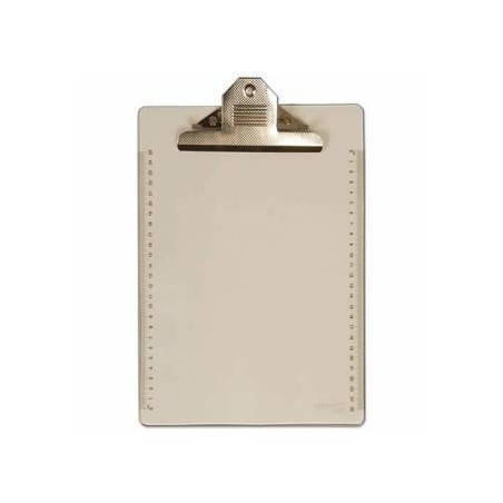 Portanotas office box din a4 con pinza jumbo y cuadricula cristal transparente