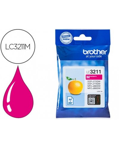 Ink jet brother lc3211m dcp j572 dcp j772 dcp j774 mfc j890 mfc j895 magenta 200 pag