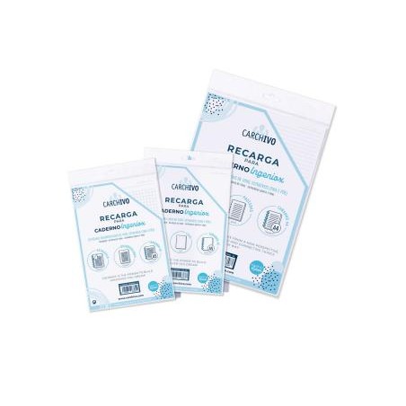 Recambio carchivo para cuaderno ingeniox din a5 50 hojas liso