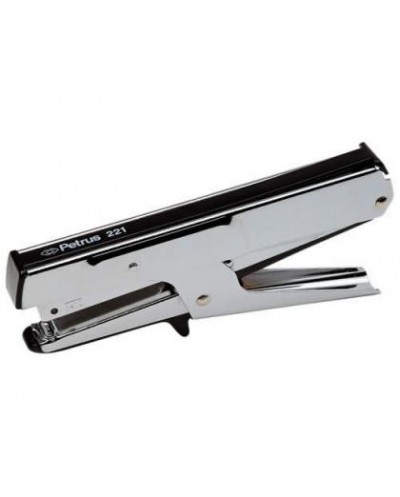 Grapadora petrus de tenaza 221 metalica capacidad de grapado 20 hojas usa grapas 23 6