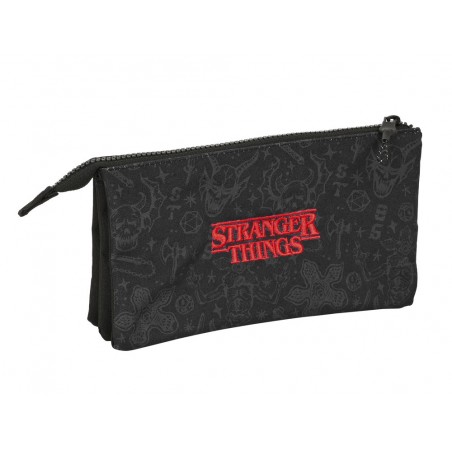 Bolso escolar portatodo safta triple stranger things 120x220x30 mm