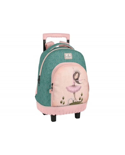 Mochila safta con ruedas compact mirabelle swan lake 450x320x210 mm