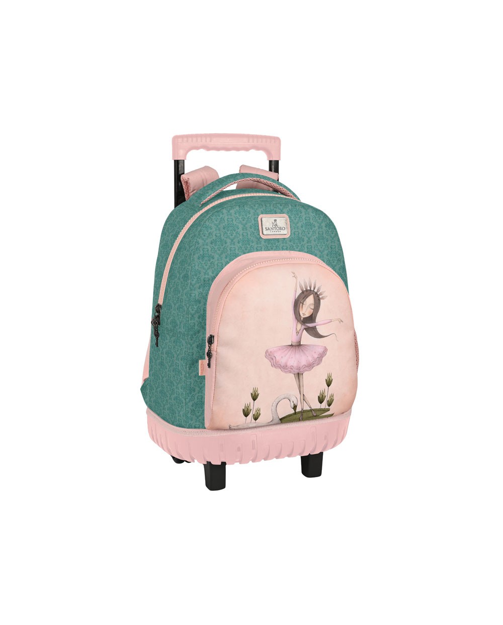 Mochila safta con ruedas compact mirabelle swan lake 450x320x210 mm