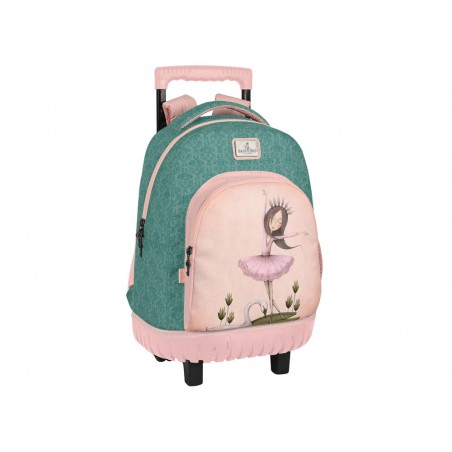 Mochila safta con ruedas compact mirabelle swan lake 450x320x210 mm