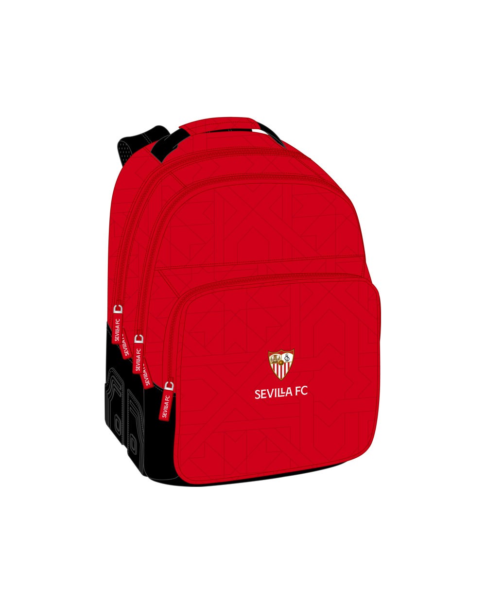 Mochila safta doble con cantoneras adaptable a carro sevilla fc corporativa 420x320x150 mm