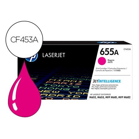 Toner hp 655a laserjet m652 m653 mfp m681 mfp m682 magenta 10500 paginas