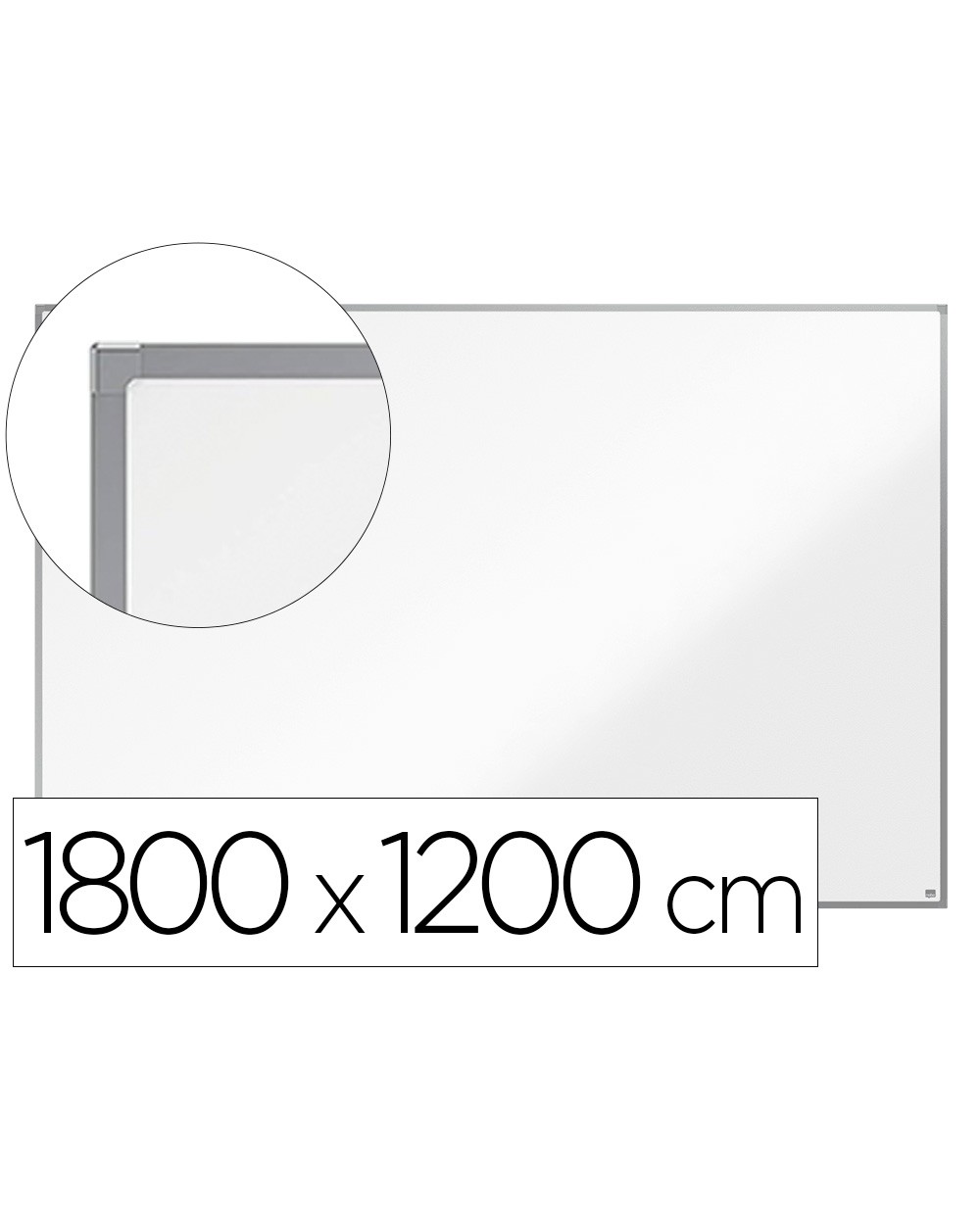 Pizarra blanca nobo essence acero vitrificado magnetica 1800x1200 mm