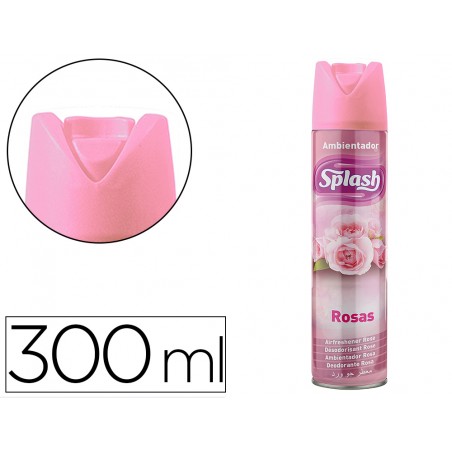 Ambientador spray splash rosas bote de 300 ml
