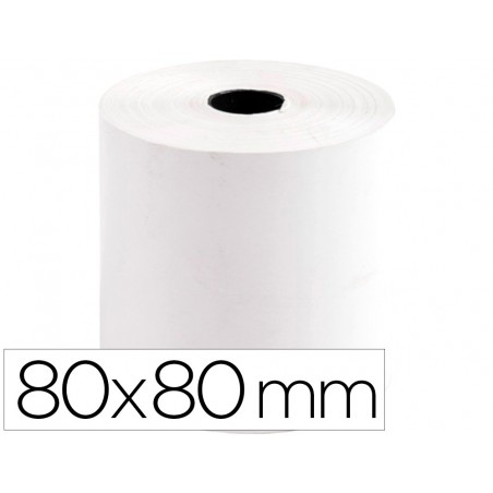 Rollo sumadora termico q connect 80 mm ancho x 80 mm diametro sin bisfenol a papel de 70 g m2