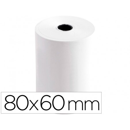 Rollo sumadora termico q connect 80 mm ancho x 60 mm diametro sin bisfenol a papel de 70 g m2