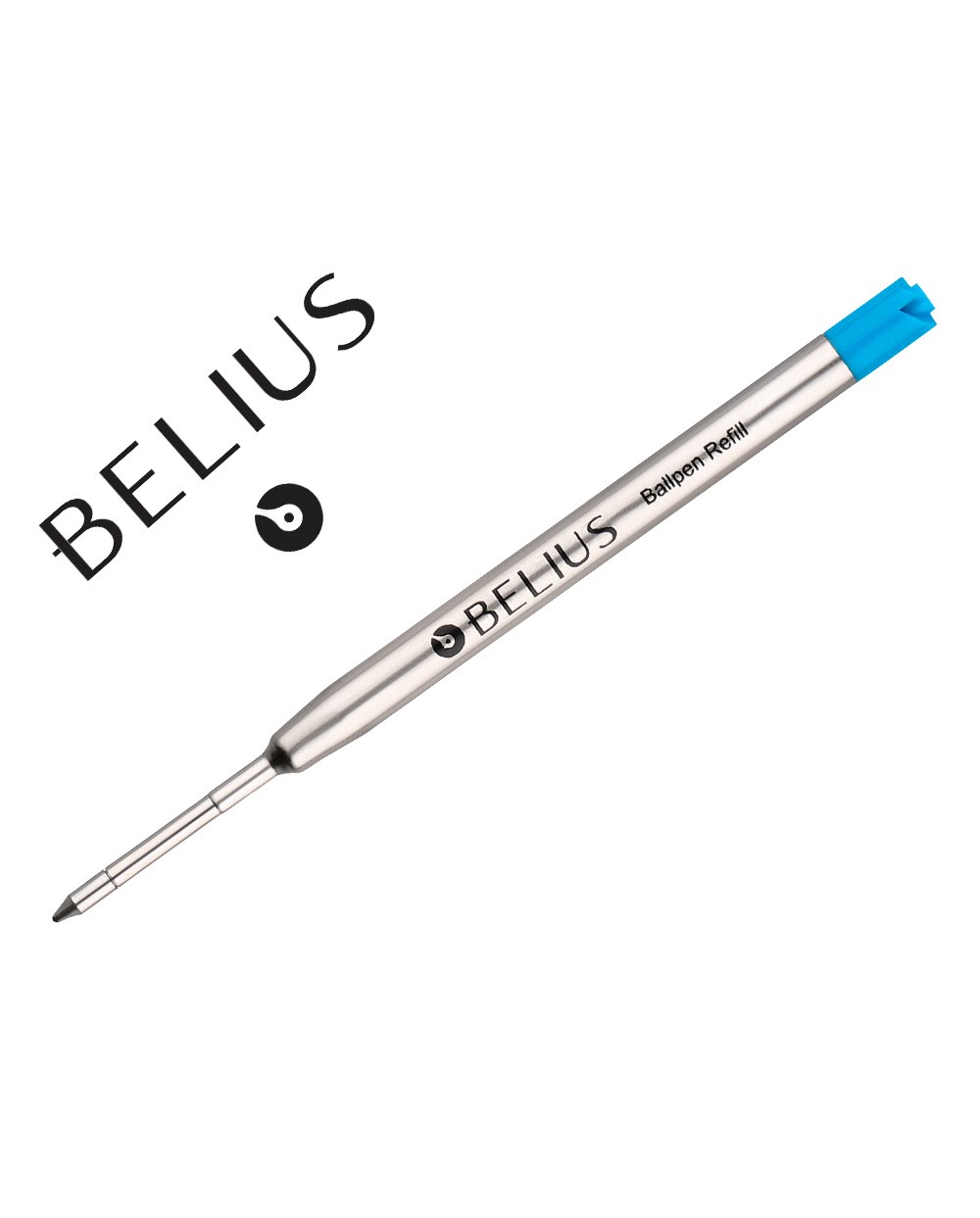 Recambio boligrafo belius azul 08 mm caja 3 unidades