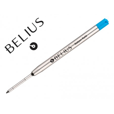 Recambio boligrafo belius azul 08 mm caja 3 unidades