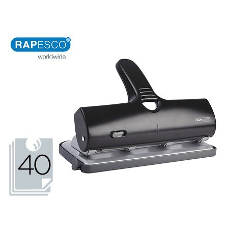 Taladrador rapesco alu 40 negro 4 taladros capacidad 40 hojas