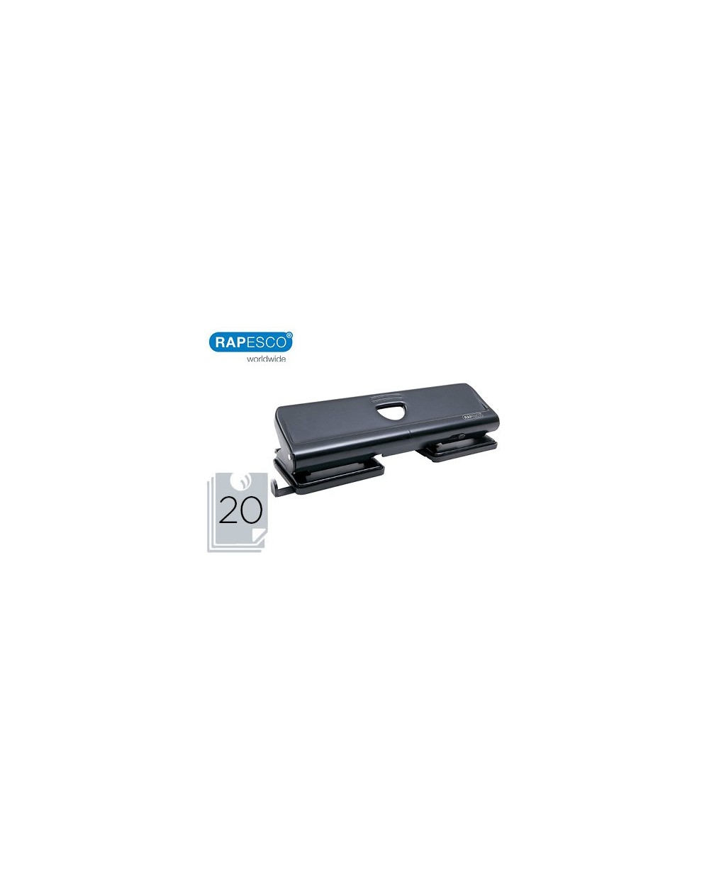 Taladrador rapesco 720 metal negro 4 taladros capacidad 20 hojas