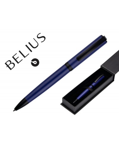 Roller belius turbo aluminio a zul y negro tinta azul caja de diseno