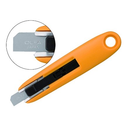 Cuter olfa mini plastico cuchilla ancha 125 mm retractil apto para zurdos