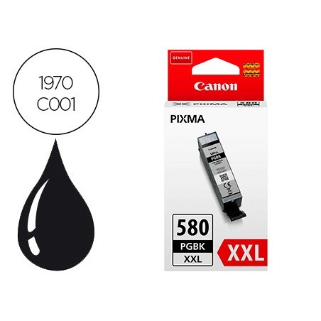 Ink jet canon 580 xxl pixma tr8550 ts6250 ts8250 ts9150 ts9550 negro 600 pag