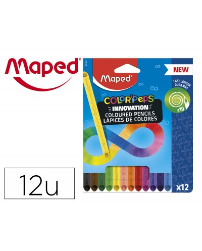 Lapices de colores maped color peps infinity caja de 12 colores surtidos