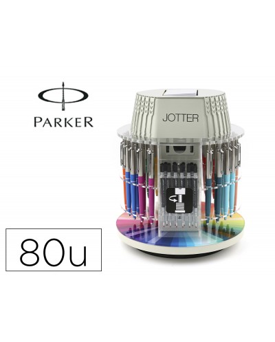 Boligrafo parker jotter originals expositor carrousel con 40 unidades colores surtidos 40 recambios