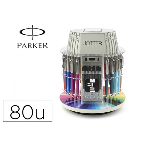 Boligrafo parker jotter originals expositor carrousel con 40 unidades colores surtidos 40 recambios