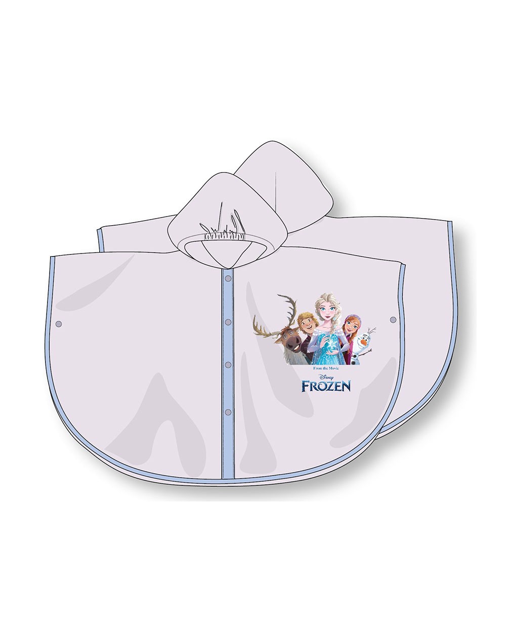 Poncho safta impermeable frozen pack de 8 unidades tallas surtidas