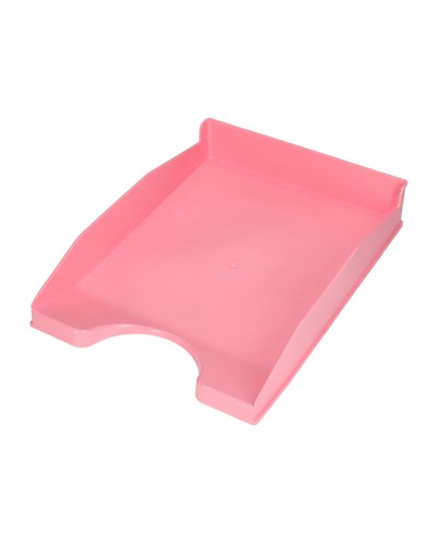 Bandeja sobremesa plastico q connect rosa pastel opaco 240x70x340mm