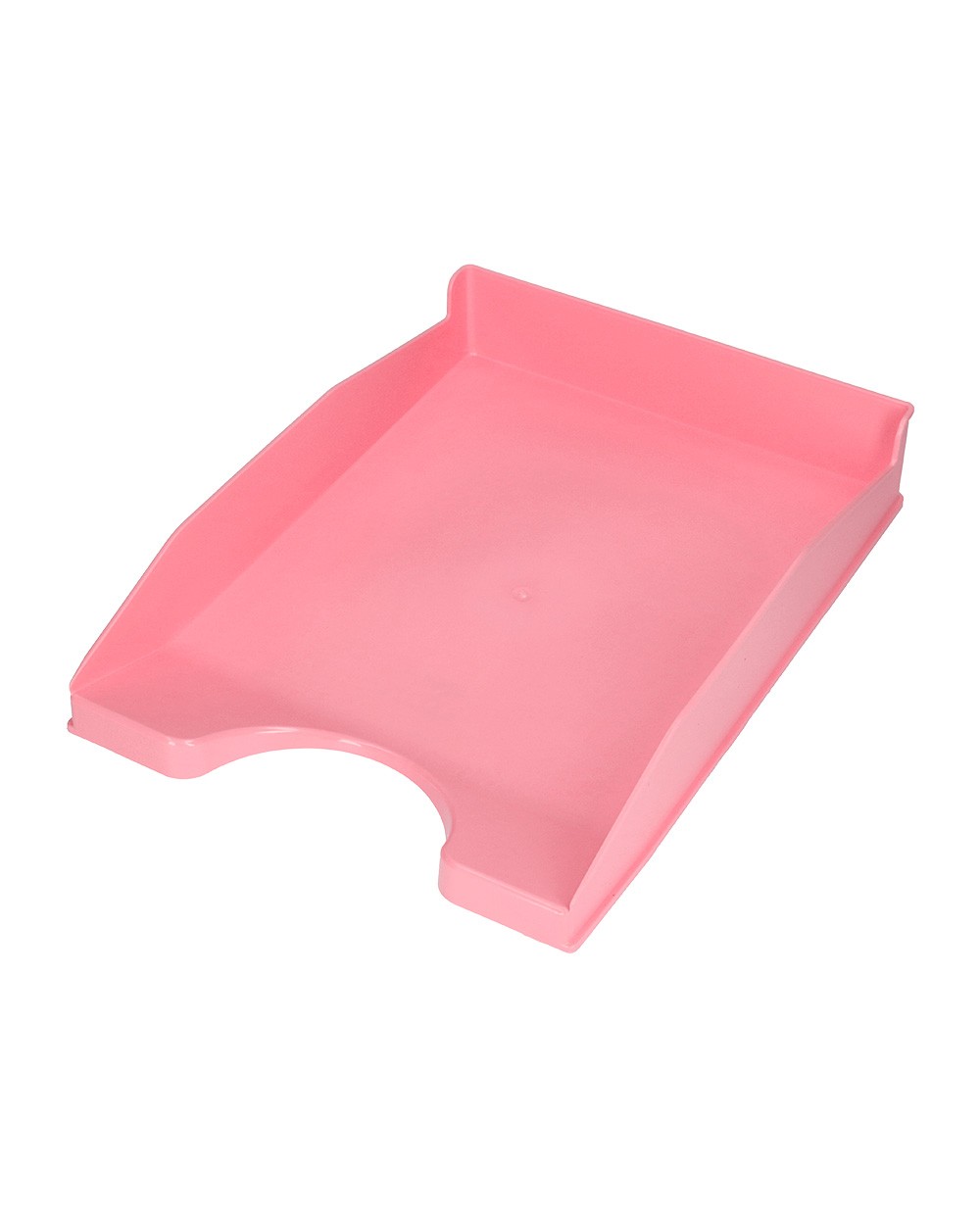 Bandeja sobremesa plastico q connect rosa pastel opaco 240x70x340mm