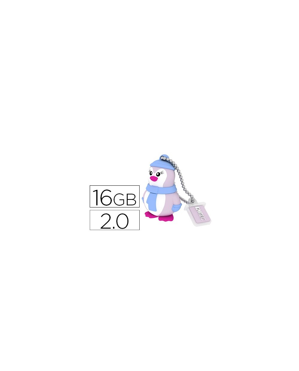 Memoria usb emtec flash 16 gb 20 pinguino