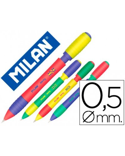 Portaminas milan sway mix 05 mm con goma colores surtidos