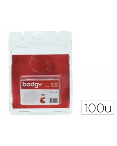 Tarjeta pvc para impresora badgy grosor 050 mm pack de 100 unidades