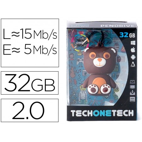 Memoria usb tech on tech osito totus 32 gb