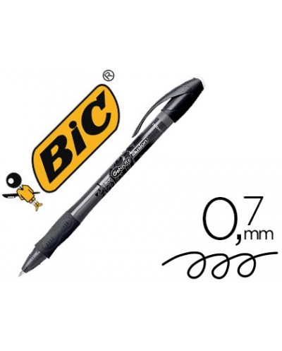Boligrafo bic gelocity illusion borrable negro punta de 07 mm