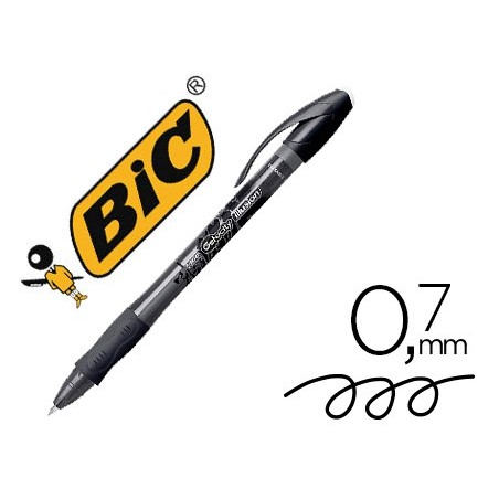 Boligrafo bic gelocity illusion borrable negro punta de 07 mm