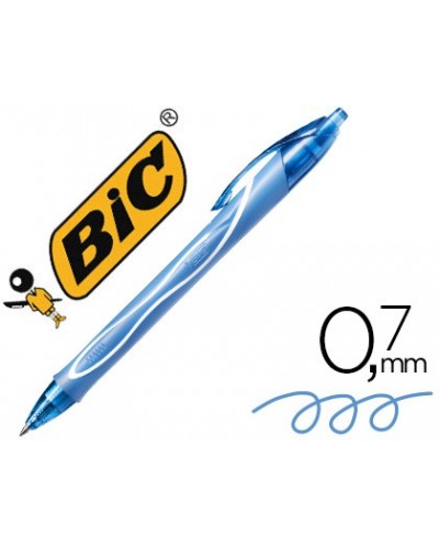 Boligrafo bic gelocity quick dry retractil tinta gel turquesa punta de 07 mm
