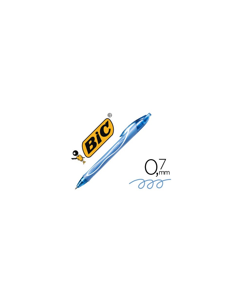 Boligrafo bic gelocity quick dry retractil tinta gel turquesa punta de 07 mm