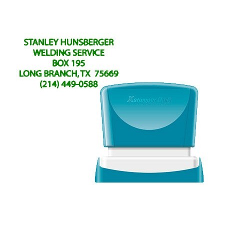 Sello x stamper quix personalizable color verde medidas 24x49 mm q 12