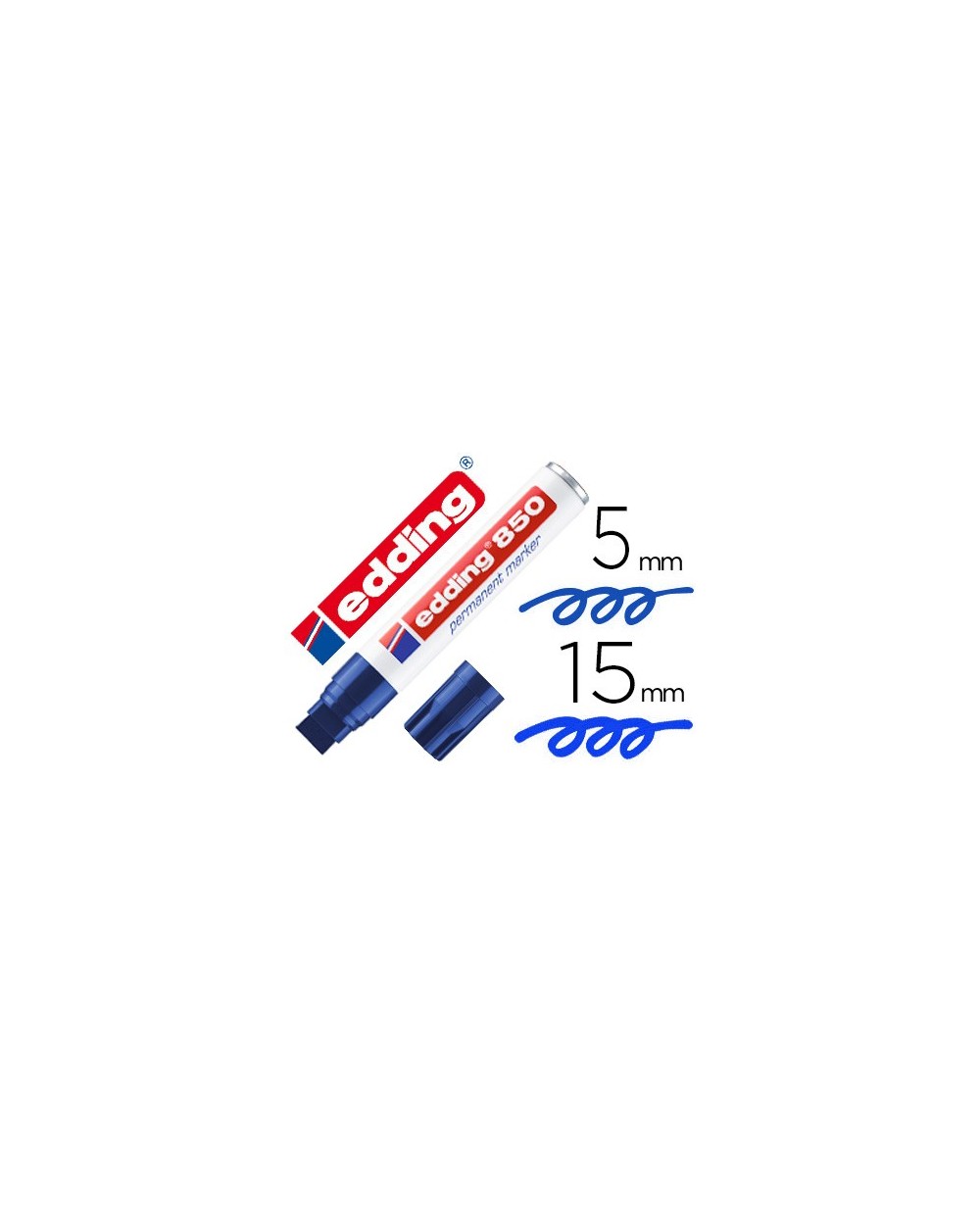 Rotulador edding marcador permanente 850 azul punta biselada 5 15 mm recargable